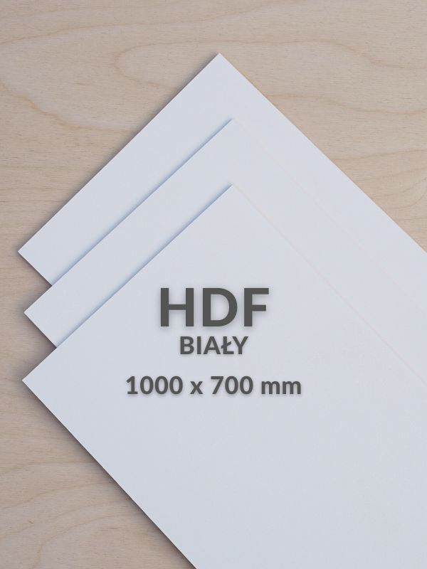 formatka HDF biała 1000x700x3 mm do grawerowania i cięcia laserem