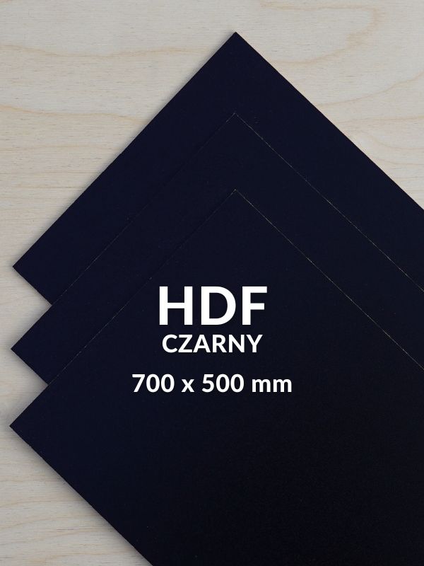 formatka HDF czarna 700x500x3 mm do grawerowania i cięcia laserem