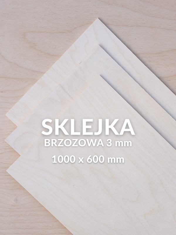 Sklejka brzozowa 1000x600mm formatka