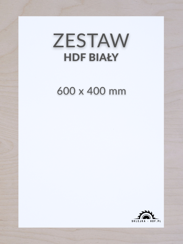 Płyta HDF biała 600x400x3 mm