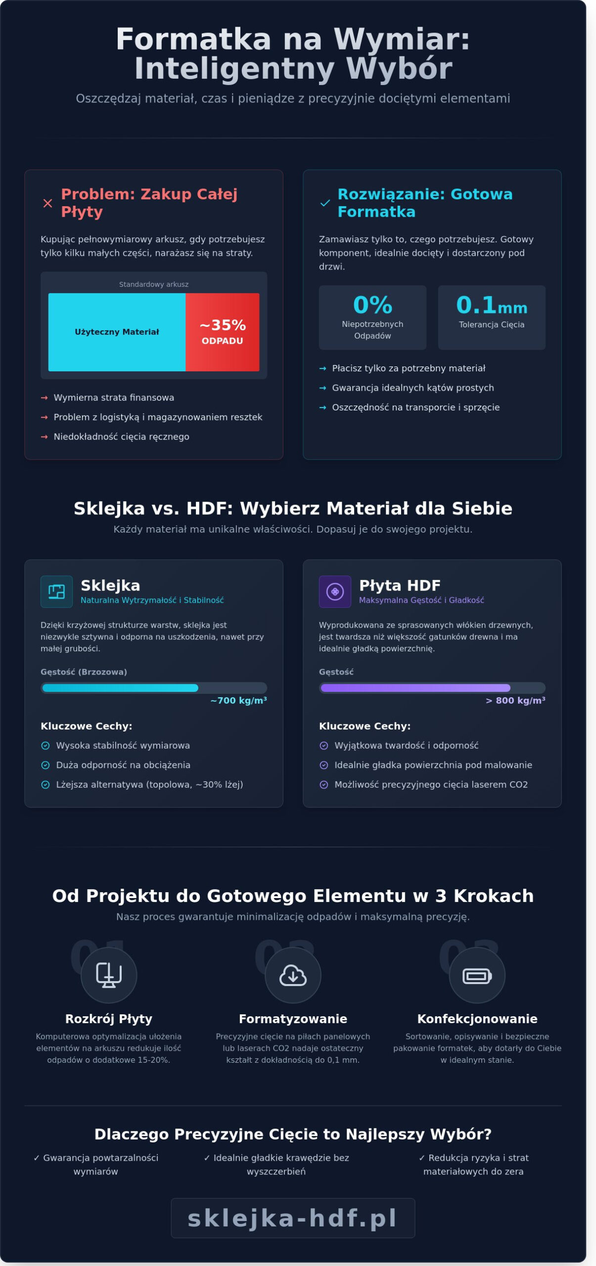 Co to jest formatka? Kompletny przewodnik po płytach na wymiar w 2026 roku - Infographic