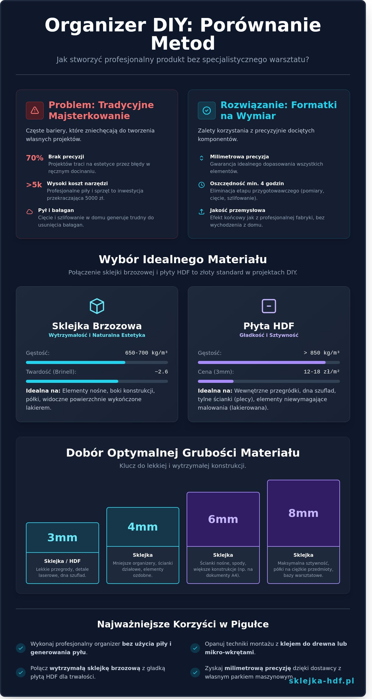 Organizer ze sklejki DIY: Jak zaprojektować i wykonać go krok po kroku w 2026 roku - Infographic
