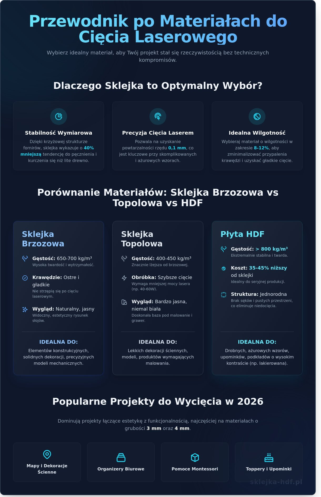 Projekty ze sklejki do wycięcia: Inspiracje, materiały i poradnik 2026 - Infographic