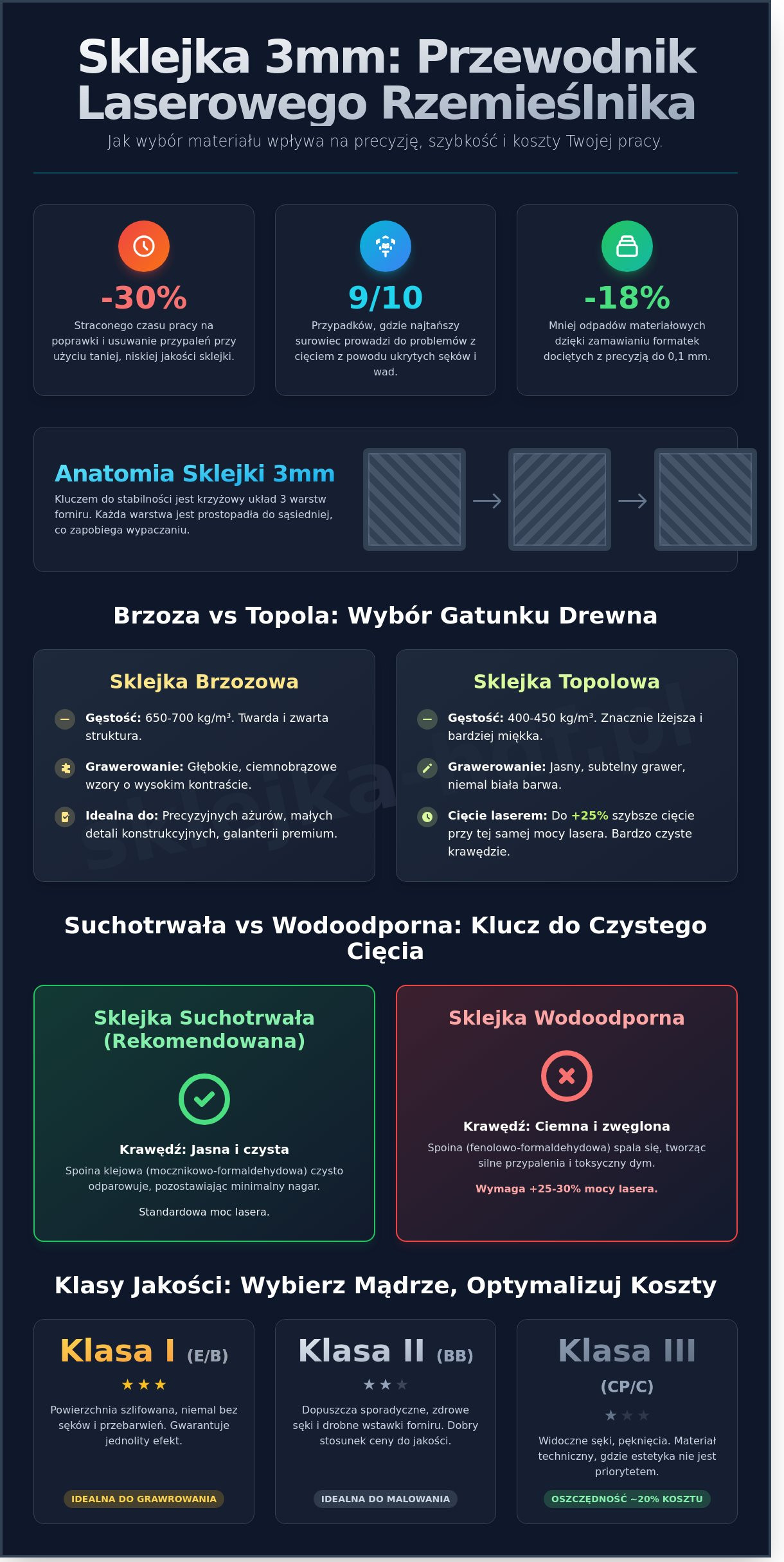 Sklejka 3mm: Kompleksowy przewodnik po materiale do lasera i rzemiosła - Infographic