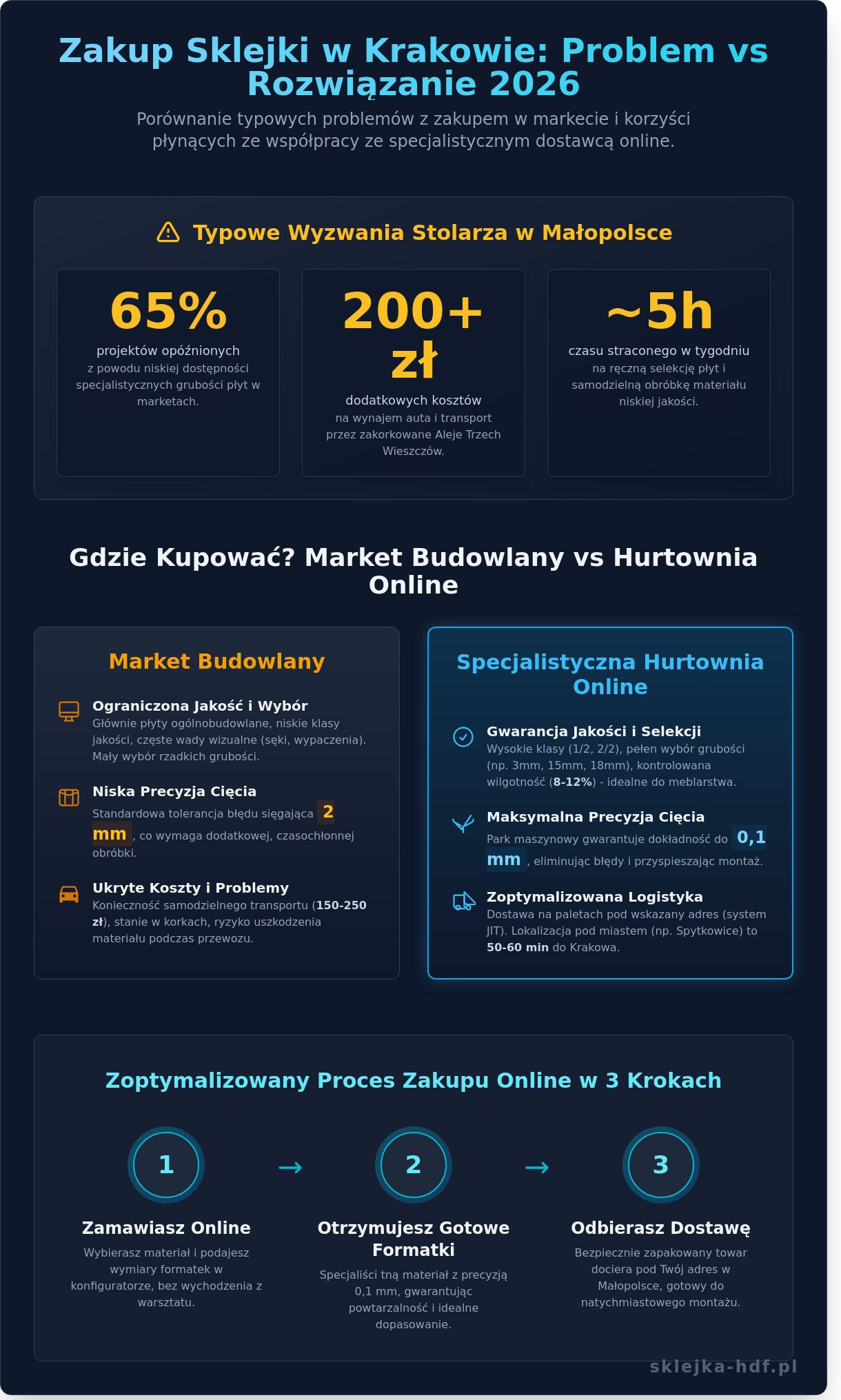 Sklejka Kraków: Gdzie kupić najlepsze materiały i formatki na wymiar w 2026? - Infographic