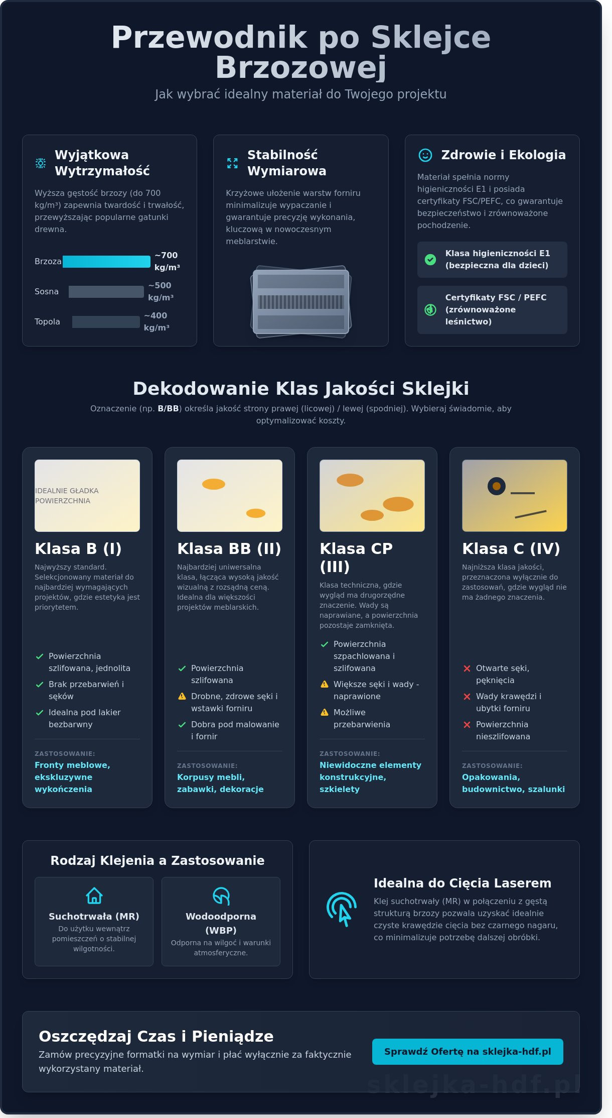 Sklejka brzozowa: Kompleksowy przewodnik po właściwościach, klasach i zastosowaniu w 2026 roku - Infographic