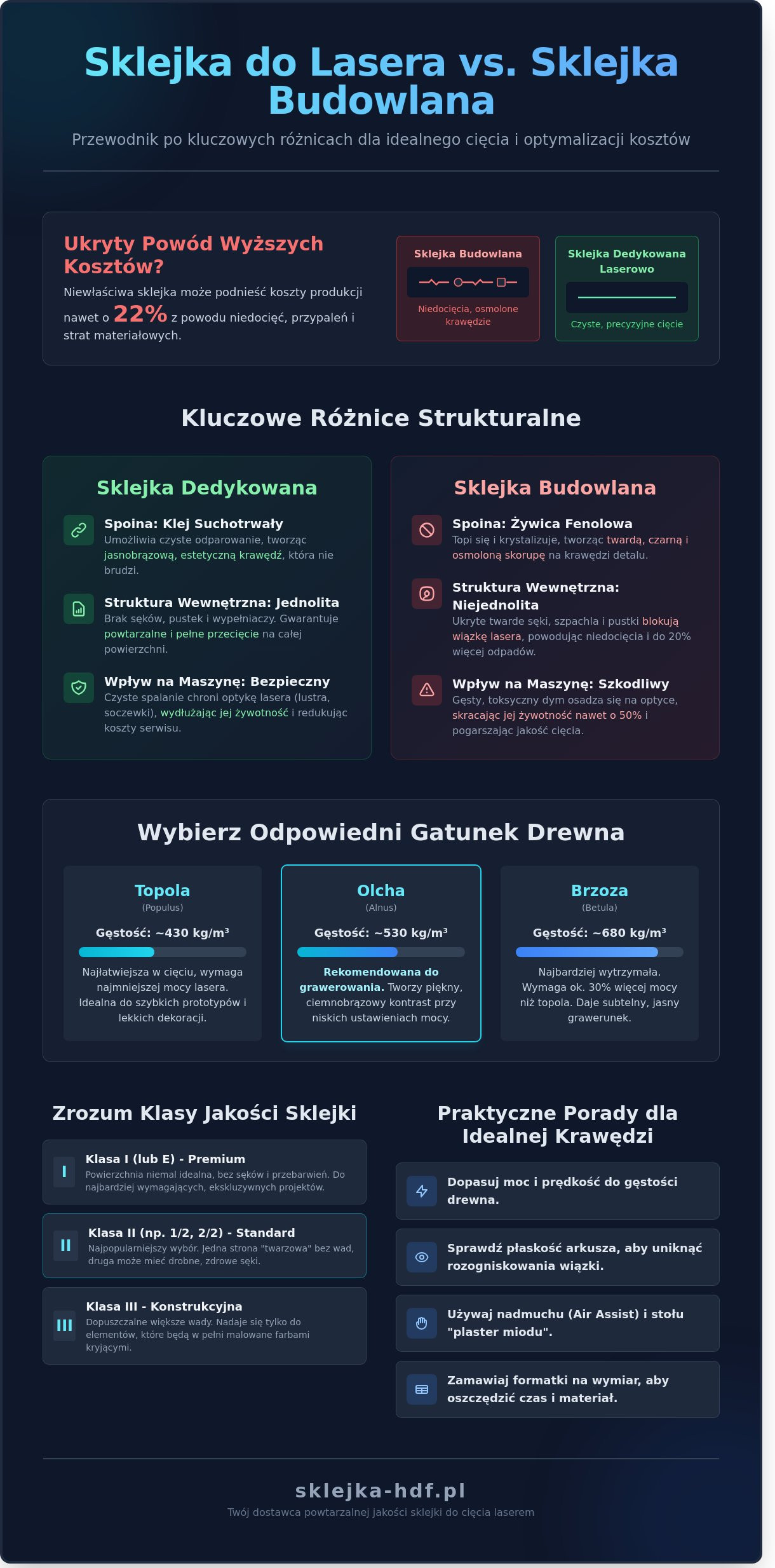 Sklejka do cięcia laserem: Kompletny przewodnik po wyborze materiału w 2026 roku - Infographic
