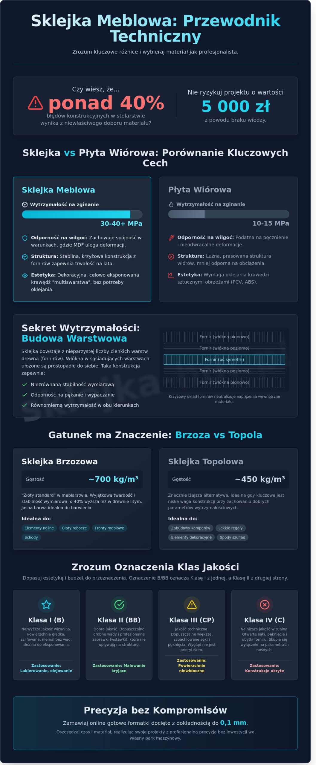 Sklejka meblowa: Kompletne kompendium wiedzy o materiale i jego zastosowaniu (2026) - Infographic