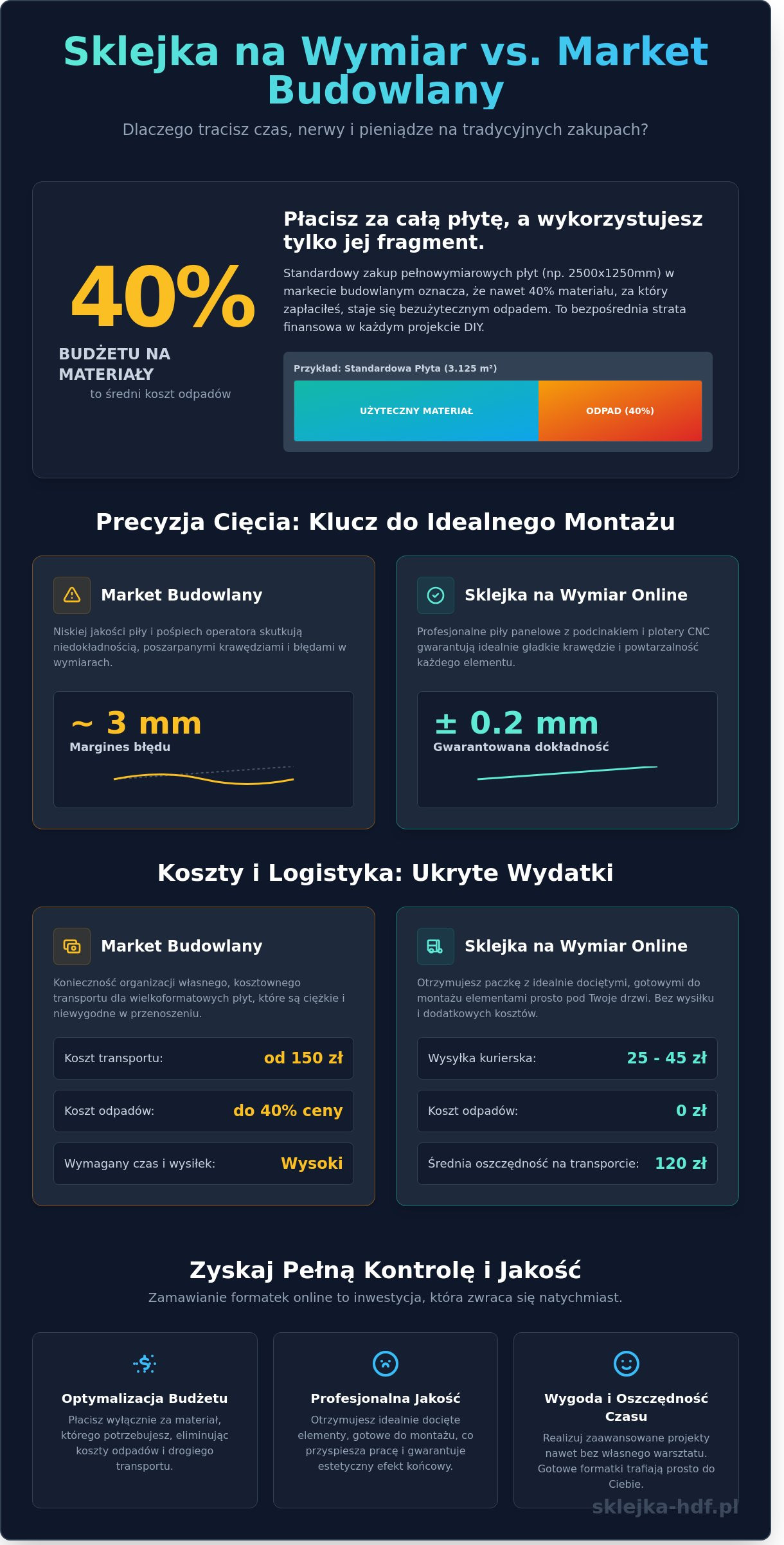 Sklejka na wymiar: Kompletny przewodnik po wyborze i zamawianiu formatek (2026) - Infographic