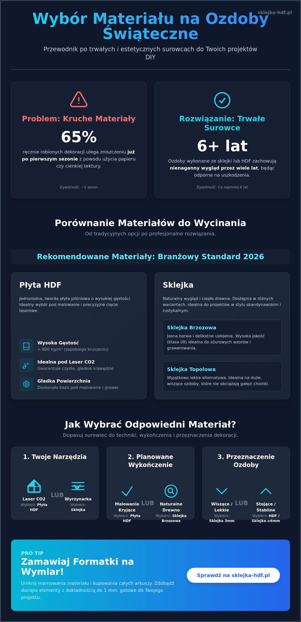 Najlepszy materiał na ozdoby świąteczne do wycięcia: Przewodnik 2026 - Infographic