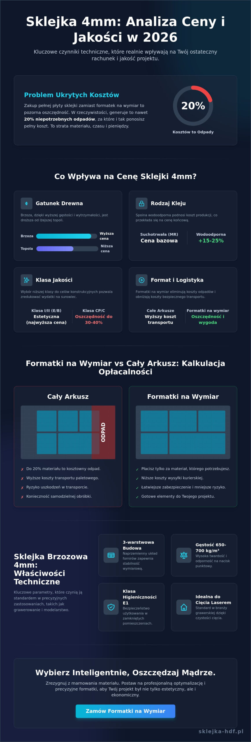 Sklejka 4mm cena: Kompleksowy przewodnik po kosztach, klasach i zastosowaniu (2026) - Infographic