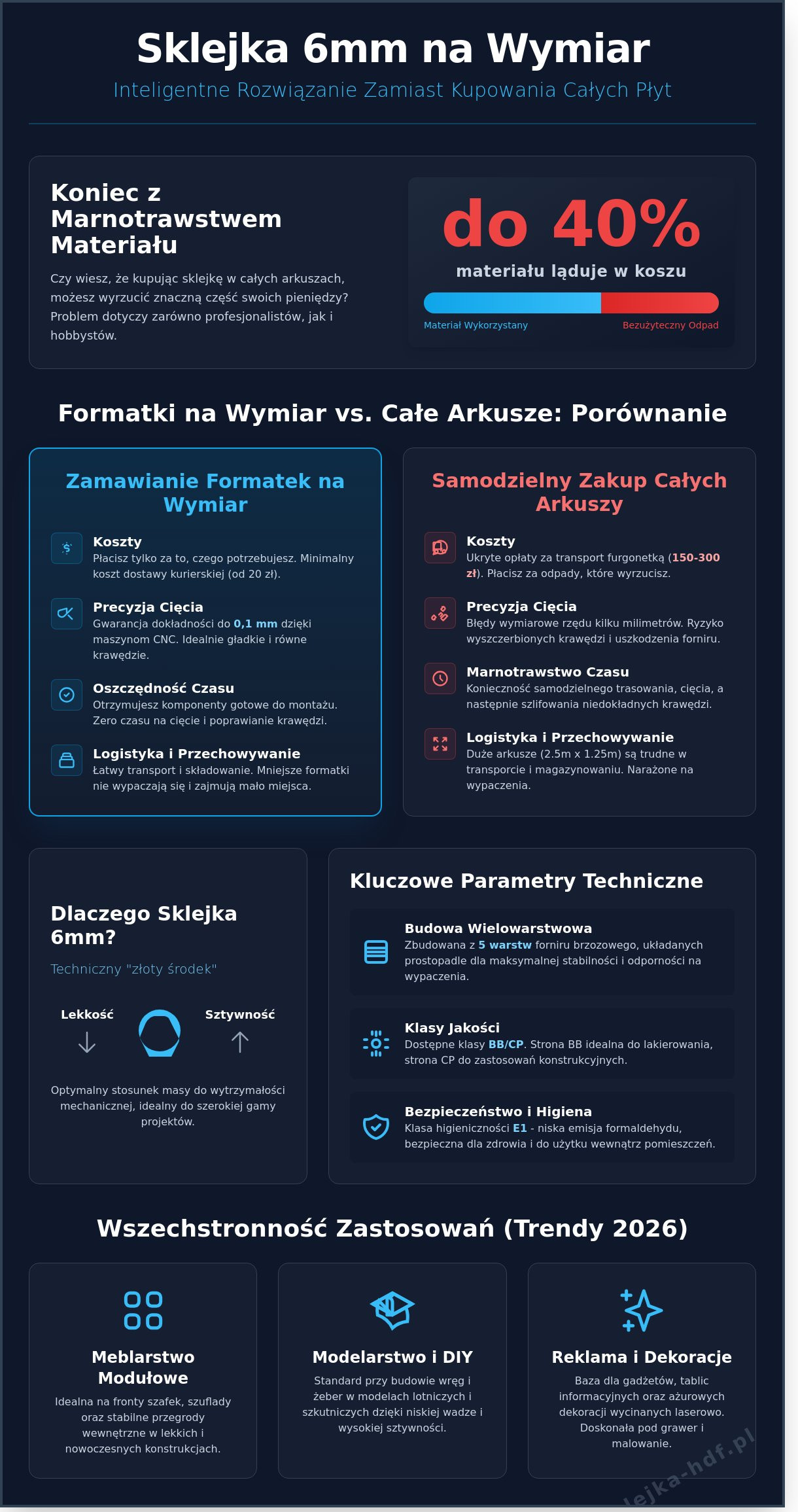 Sklejka 6mm na wymiar: Kompletny przewodnik zakupowy i techniczny 2026 - Infographic
