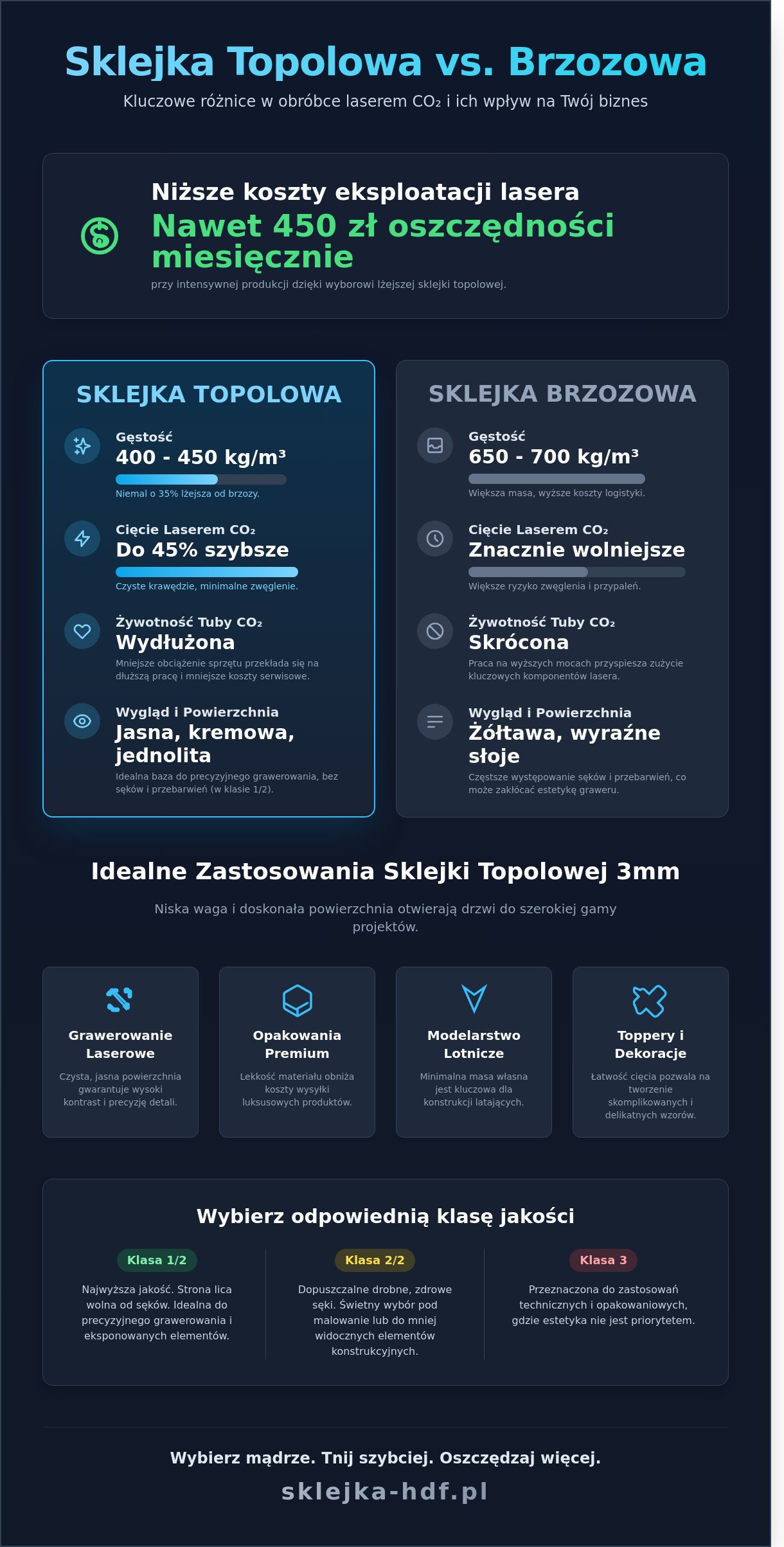 Sklejka topolowa 3mm: Właściwości, porównanie i zastosowanie w 2026 roku - Infographic