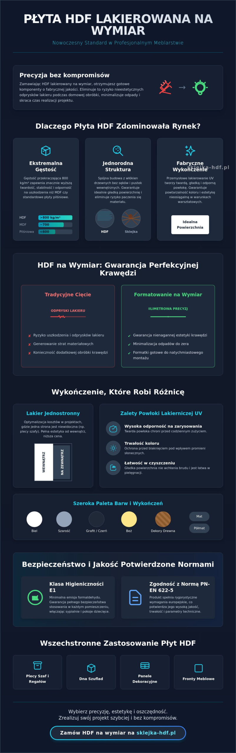 HDF lakierowany na wymiar: Kompletny przewodnik po wyborze i zastosowaniu płyt w 2026 roku - Infographic