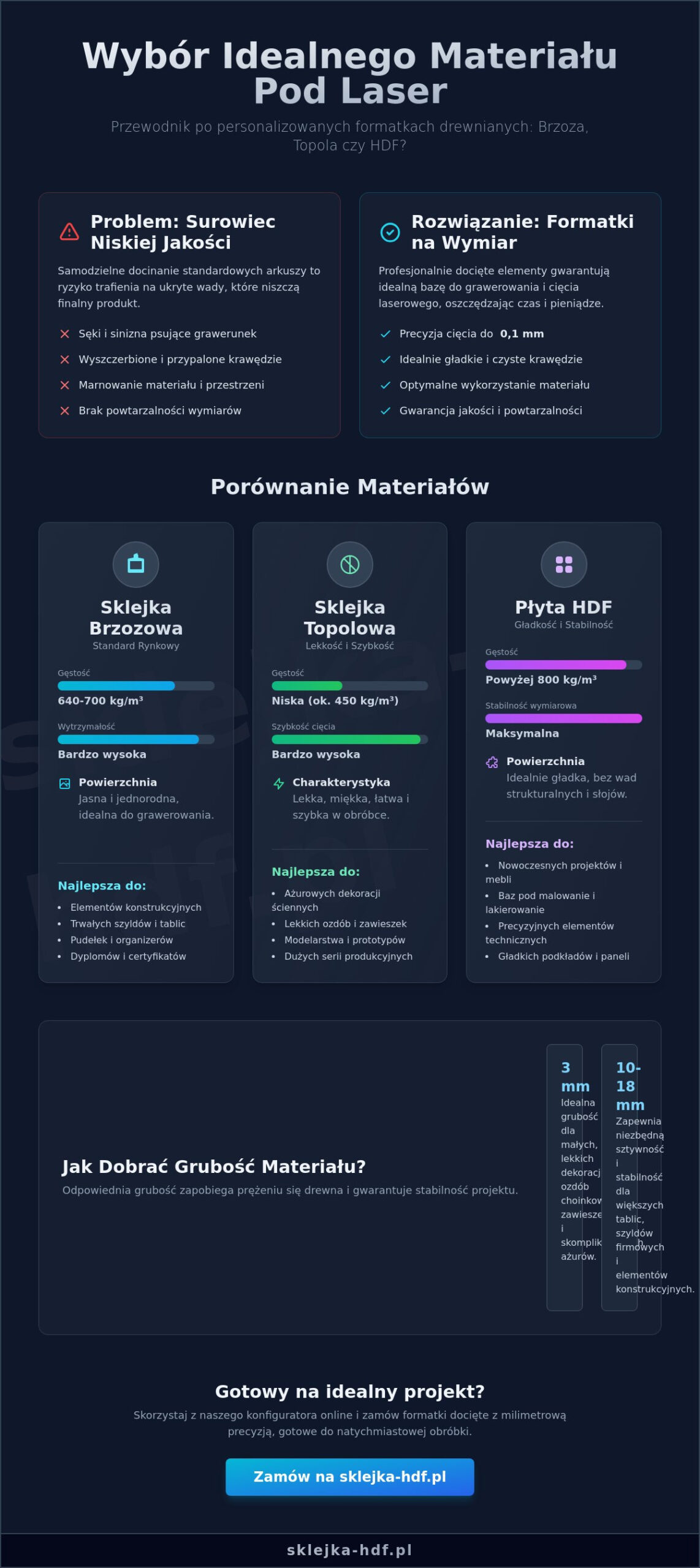 Personalizowane formatki drewniane: Kompletny przewodnik po wyborze i zastosowaniu (2026) - Infographic